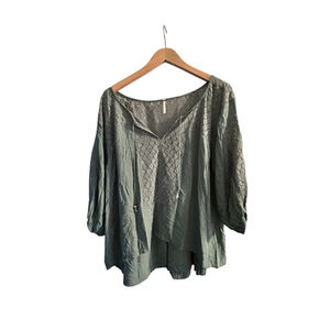 Women's Free People Green Lace Blouse Size XS